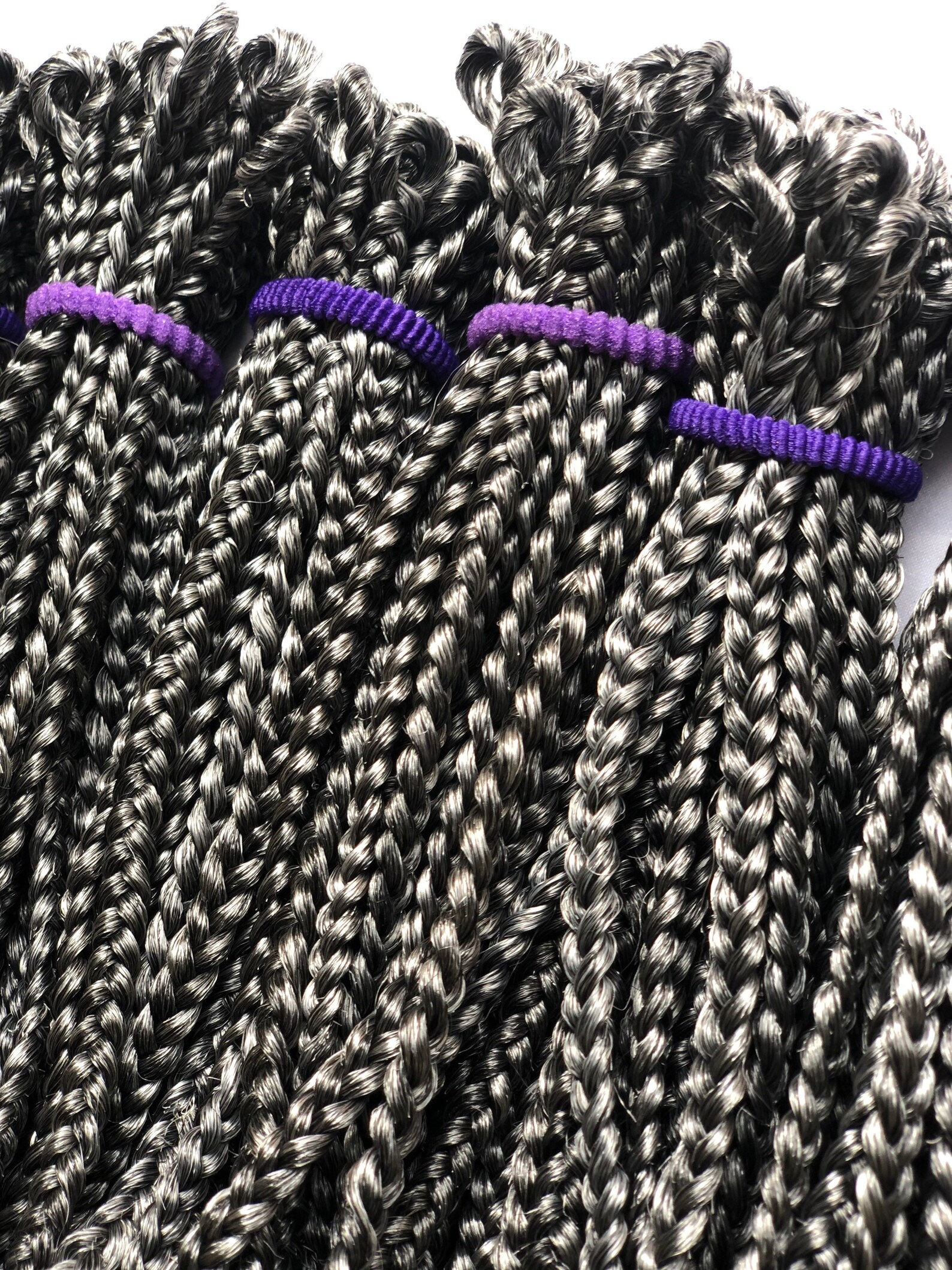 Prelooped Crochet Salt and Pepper Braids With Curly Ends Box Braids 12