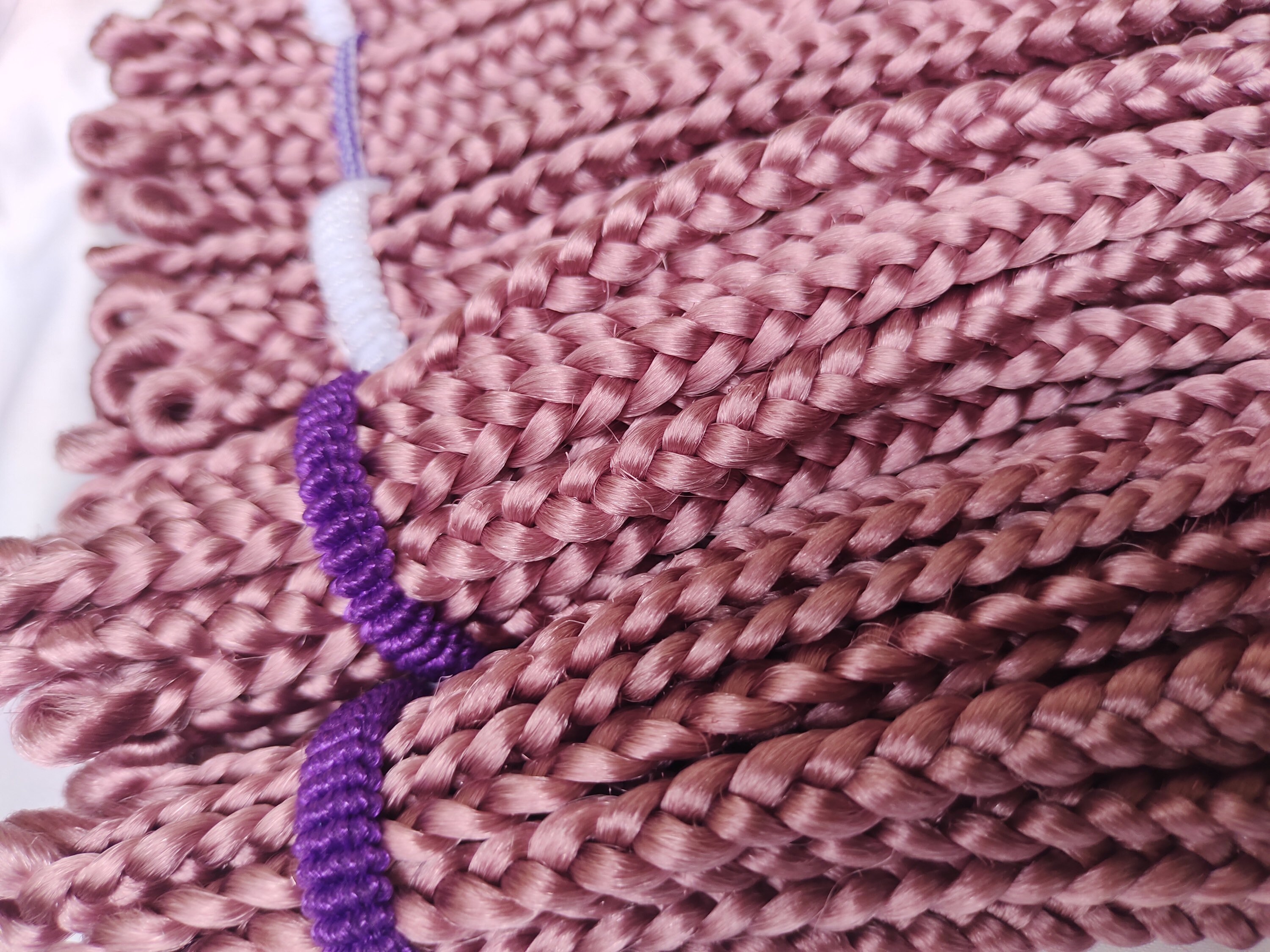 Prelooped Crochet Baby Pink Braids With Curly Ends Box Braids 12 Inches