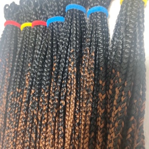 Prelooped braided handmade ombré crochet box braids free shipping