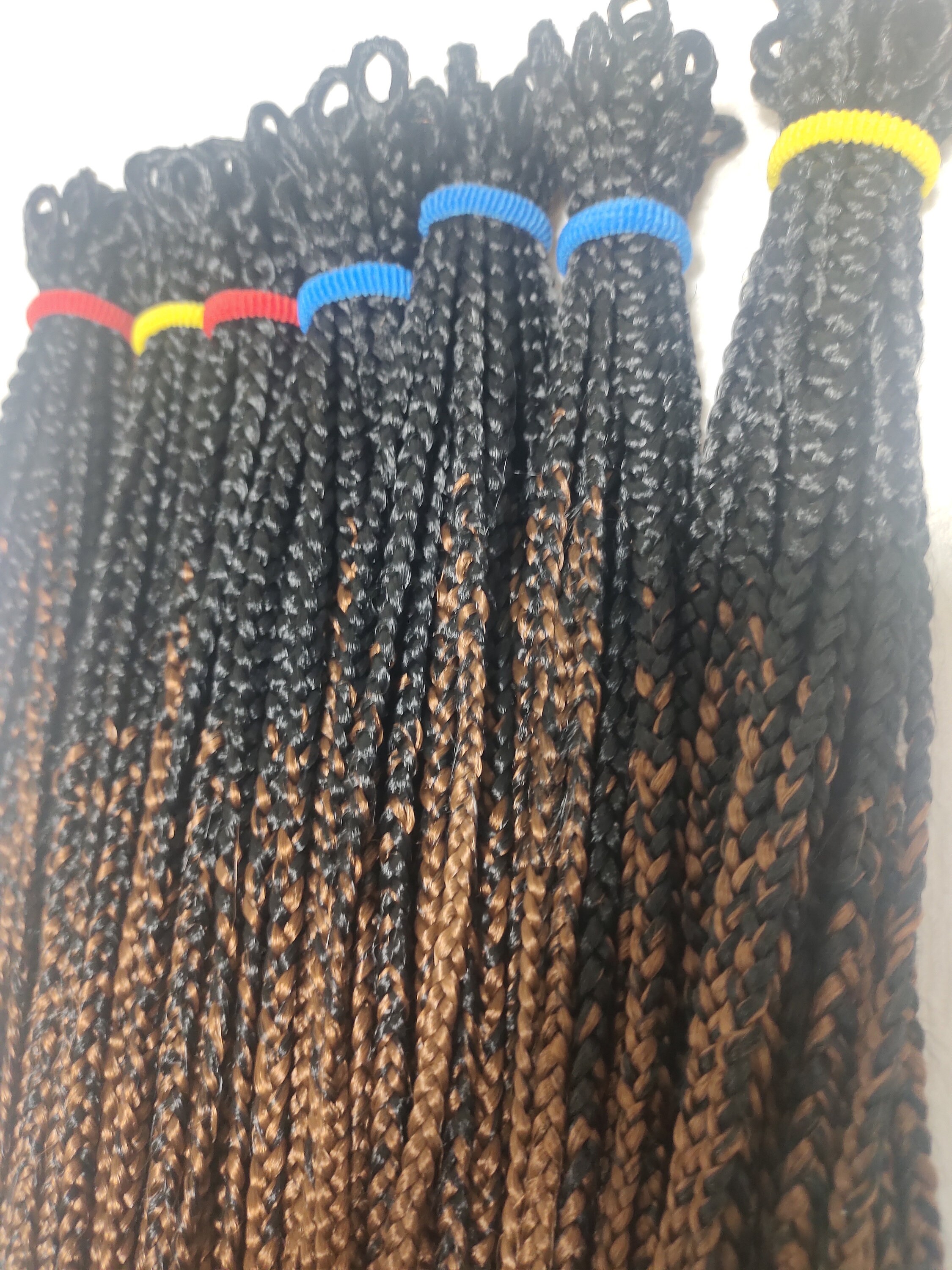 Prelooped braided handmade ombré crochet box braids free shipping