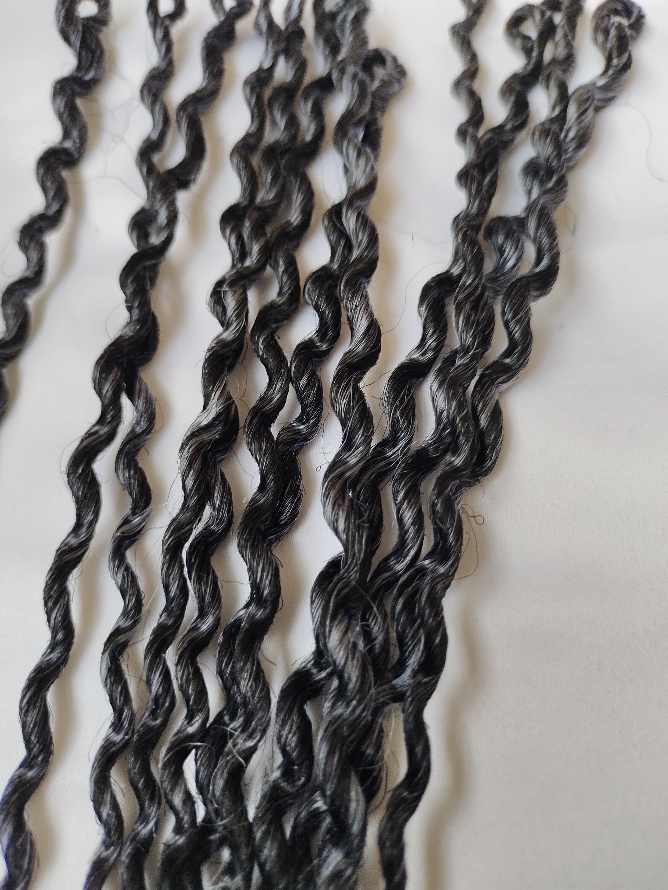 Salt and pepper Crochet Watermelon prelooped curls braids handmade