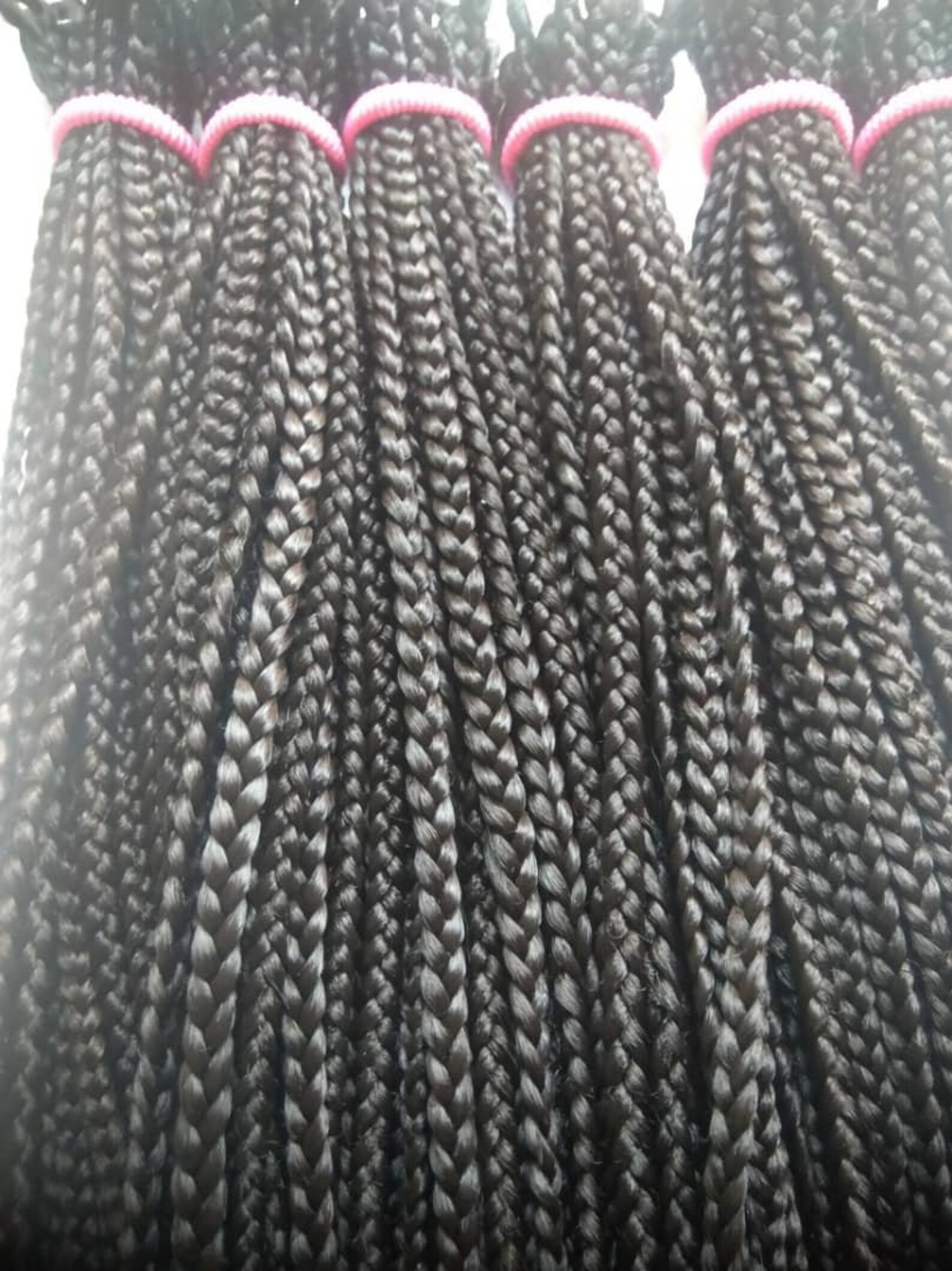 Pre Looped Crochet Box Braids Extension Prebraided. Medium Etsy