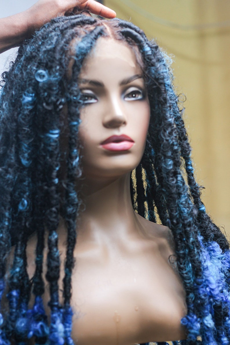 Ombré Butterfly Black/light Blue Locs Free Shipping Etsy