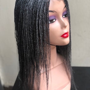 Micro twists handmade wig 24” salt and pepper closure finish free shipping.