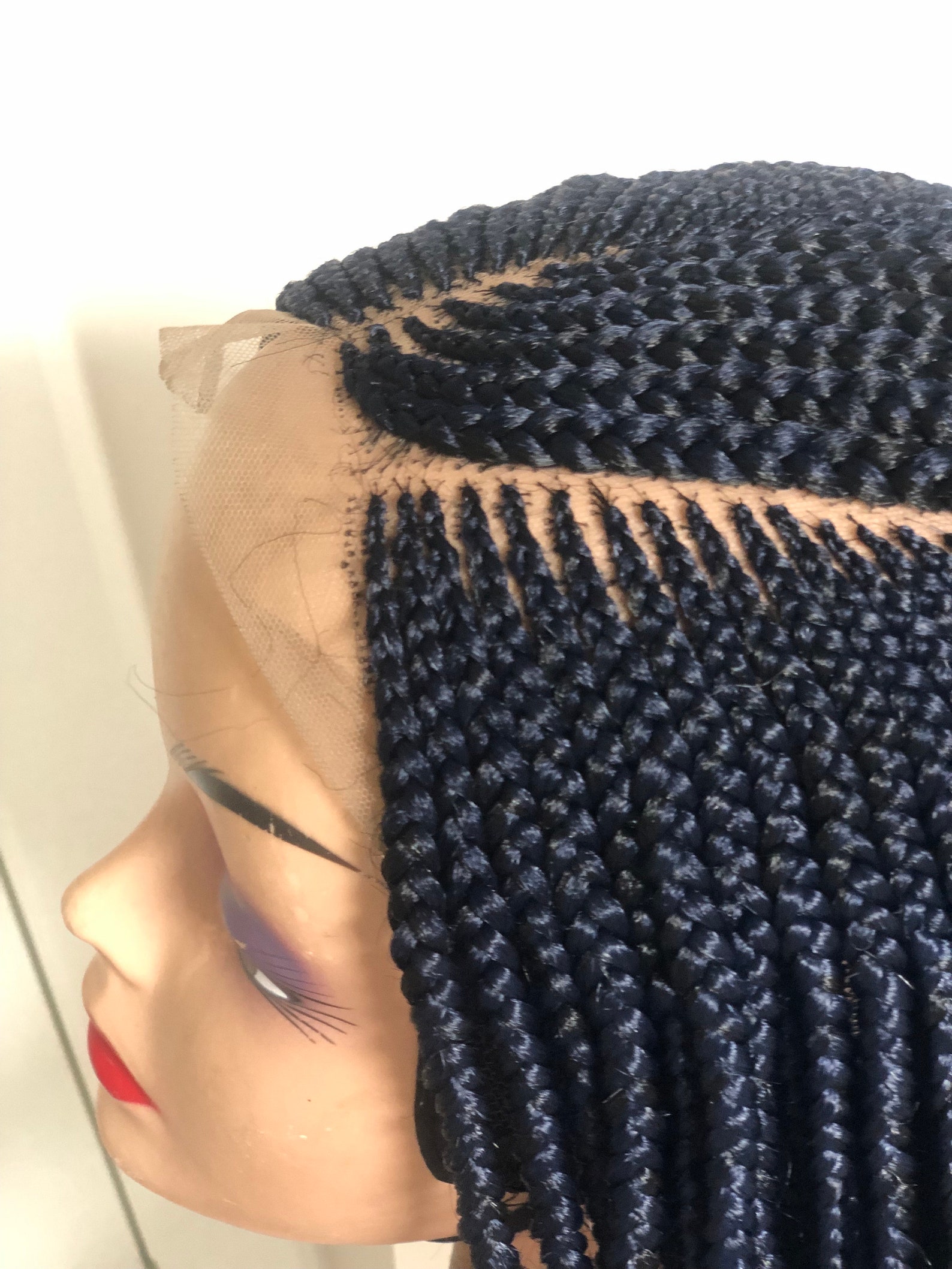 Closure Updo Half Updo Braided Wig With Glitter Highlights 6X6 Closure Finish Free ...