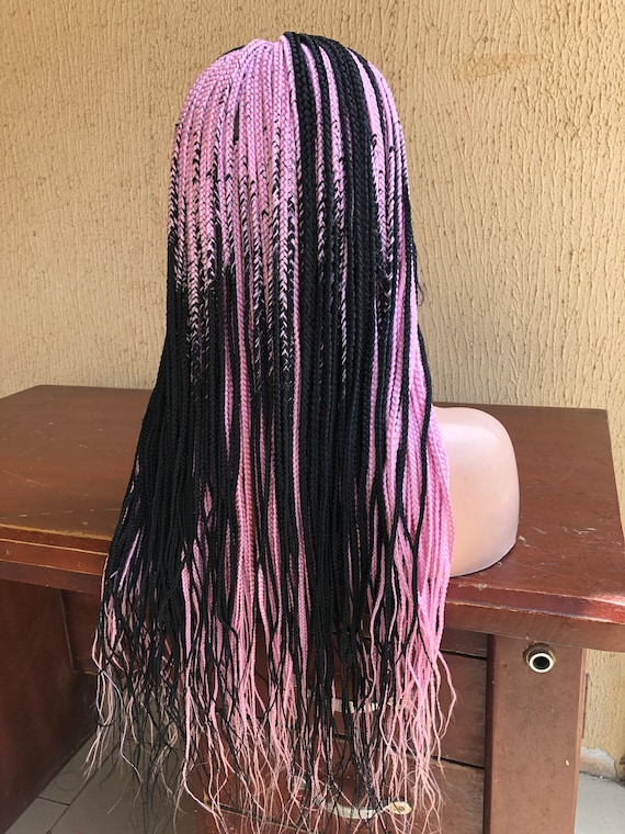 Anthropologie Black and Pink Braided Hair Accessory Amazon.com : UPruyo Black Pink Braiding Hair Pre Stretched  main image 4