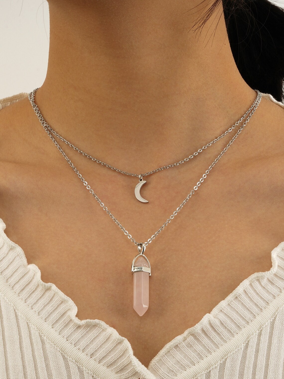 amethyst moon necklace amethyst moon necklace