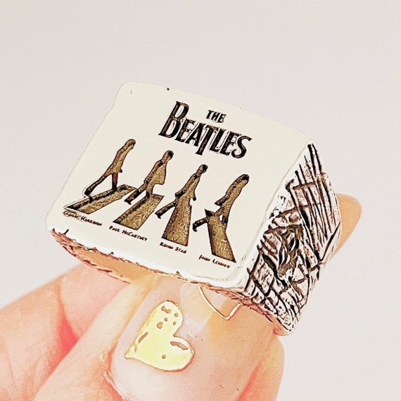 【逸品】 Ring Silver Sterling Beatles 925 Rockstar Style Boho Retro アクセサリー