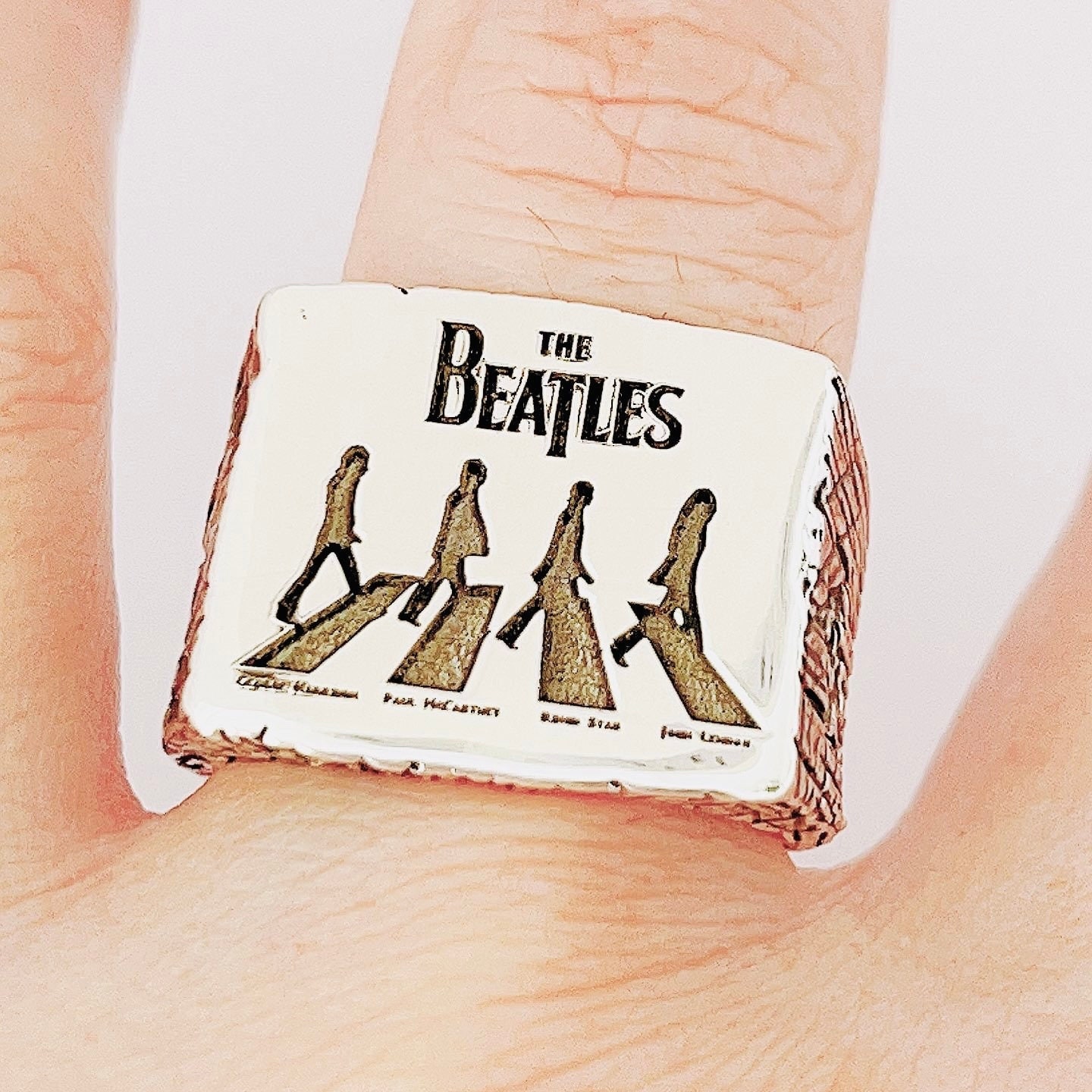 The Beatles Logo Stainless Steel Band Ring Size 7 - Walmart.com