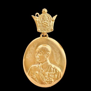 Made in Turkey 22k gold plated 925 silver reza shah pahlavi the great king of kings taj crown,persia pahlavi shah,persian jewellery gift