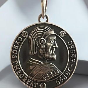 Cyrus The Great Kourosh Persian King ,Prince Persia Favahar 925 Silver Pendant,shah 925k silver pendant necklace,mythology gift