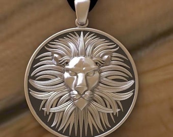 Handmade Lion Sterling Silver Pendant