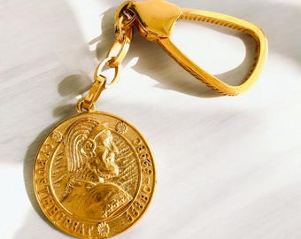 Gold Plated Persia Cyrus The Great Kourosh Persian King ,Prince Favahar 925 Silver,shah Pahlavi Keyring,Made in Turkey