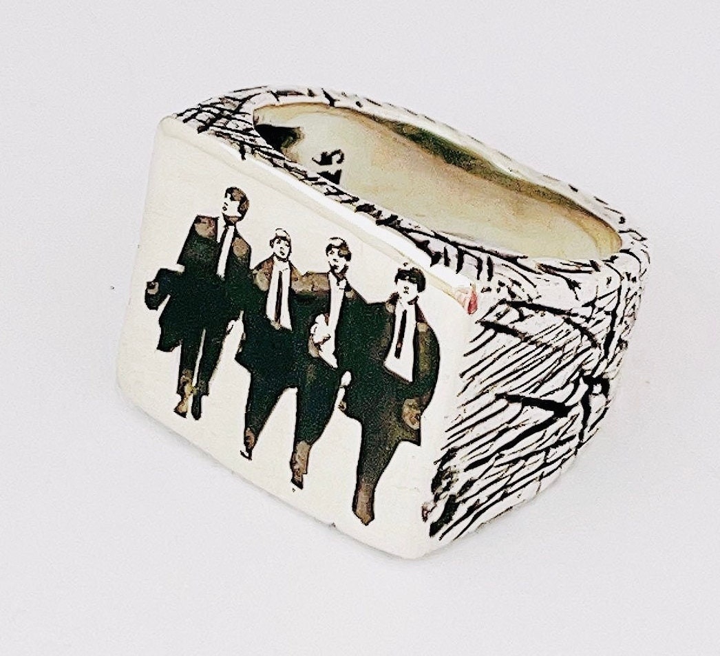 Beatles Sterling Silver Ring 925 Retro Boho Style Rockstar
