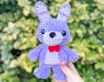Adorable crochet bunny plush toy, handmade amigurumi rabbit, soft standing bunny plushie