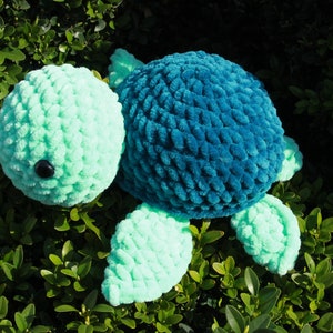 Crochet Sea Turtle Plushie, Cute Amigurumi Stuffed Animal Toy, Sea Creatures, Crochet Turtle Toy, Kawaii, Crochet Animal, Childrens Toy