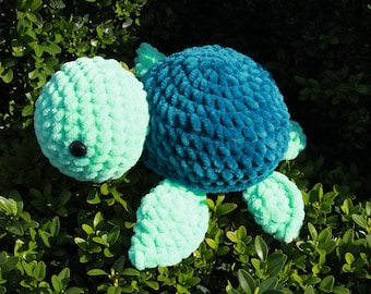 Gehäkelte Meeresschildkröte Plüschtier, süßes Amigurumi Stofftier, Meereskreaturen, gehäkelte Schildkröte, Kawaii, gehäkeltes Tier, Kinderspielzeug