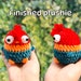 Crochet funny rooster plushie, stuffed animal toy, handmade amigurumi, finished plush toy
