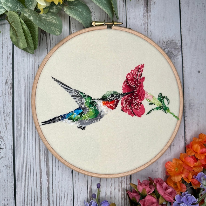 Digital PDF Pattern Floral Hummingbird PDF Guide Advanced - Etsy
