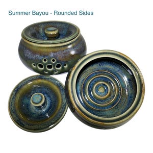 Garlic Jar - Hand thrown ceramic | Various colors and shapes | kitchen cannister