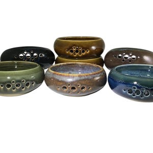 Three in one Hand Thrown Ceramic Berry Bowl, Herb Stripper & Egg Separator - Various Colors bild 2