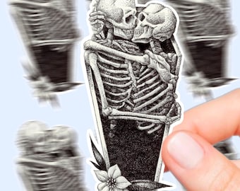 Lover&#39;s Coffin Vinyl Sticker