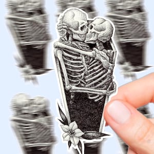 Lover&#39;s Coffin Vinyl Sticker