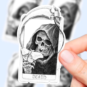 Adesivo de vinil para carta de tarô da morte