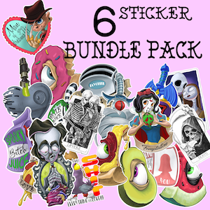6 sticker bundle pack