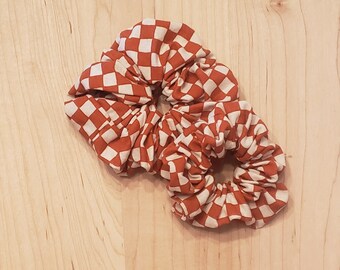 Checkered Print Scrunchies Mom & Mini Sizes