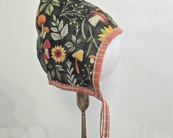ピクシー風ボンネット、女の子用コットンガーデンフェアリーボンネット