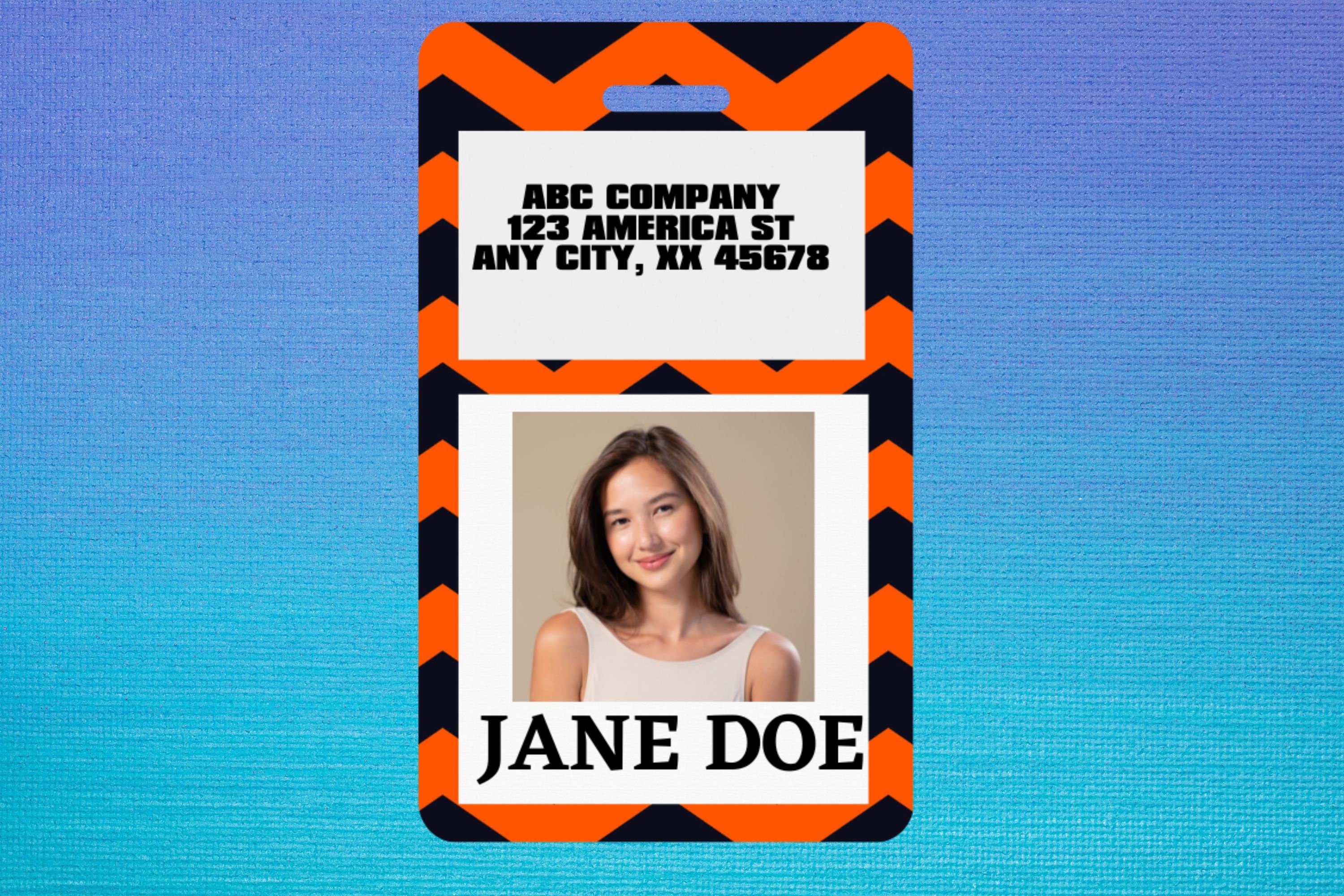 Canva ID Badge Frame Template, Drag and Drop, Editable, Digital Design