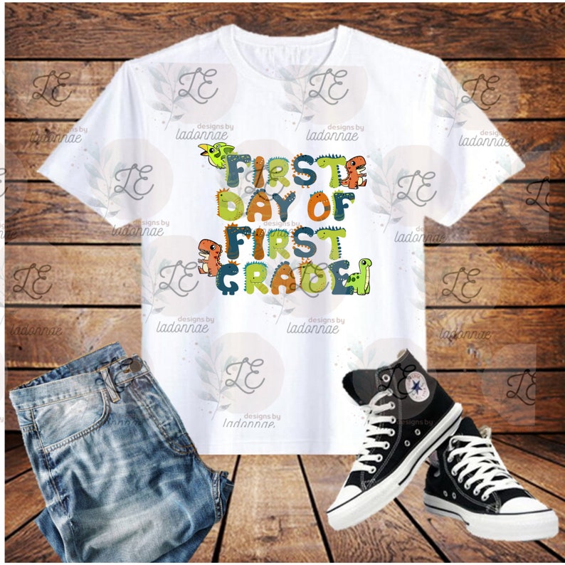 First Day of First Second Third Fourth Fifth Grade Dinosaur - Etsy