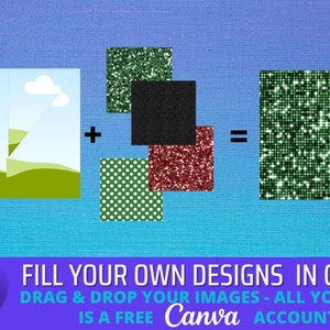 Canva Templete 20oz Tumbler Split Frame, Drag and Drop, Add your own Images
