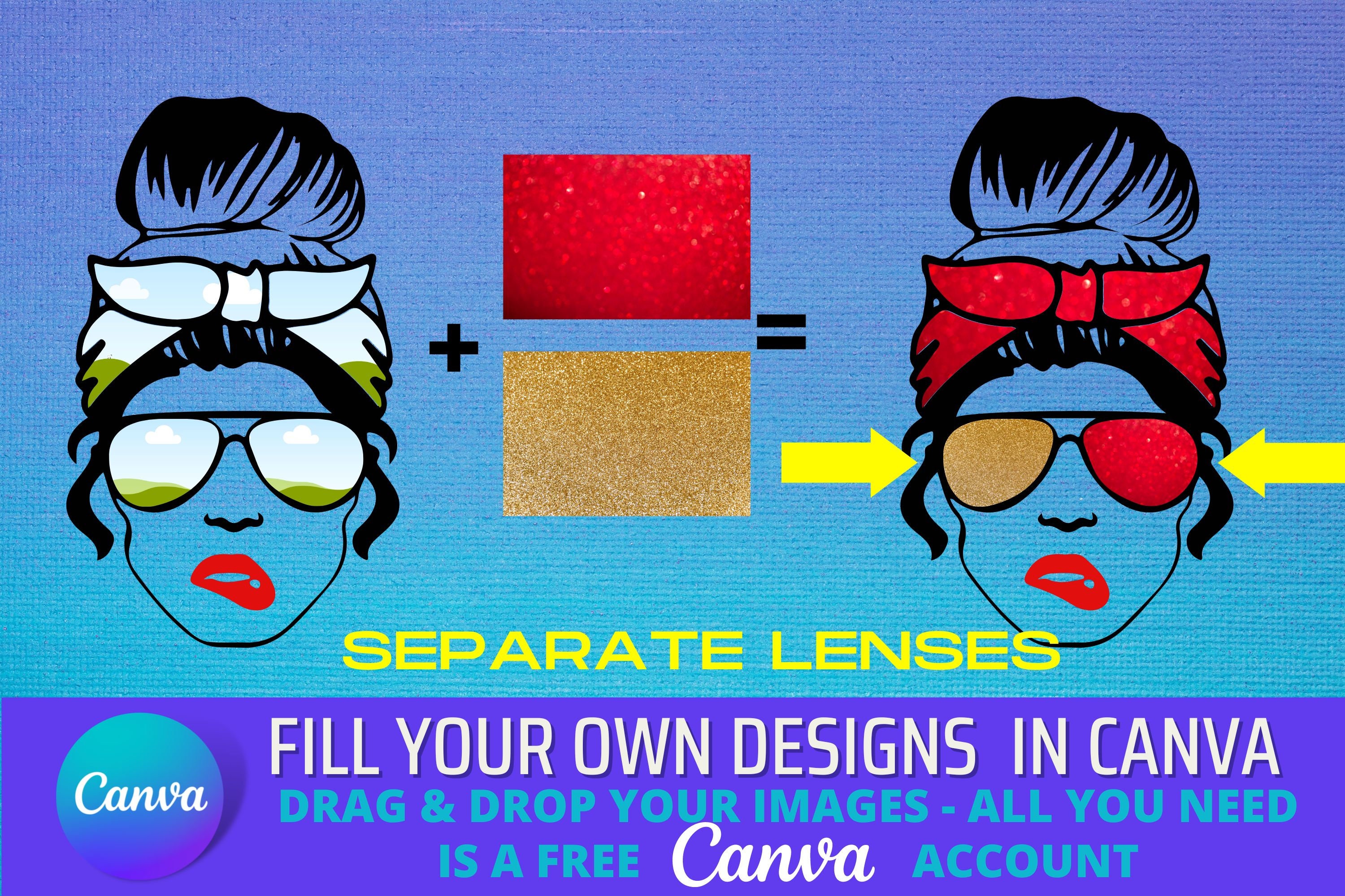 CANVA Family Life Frames, Drag and Drop, Canva Template, Messy Bun, Kid