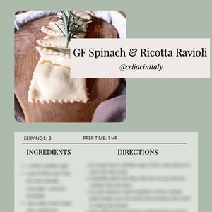 Glutenfreier Spinat & Ricotta Ravioli Rezept
