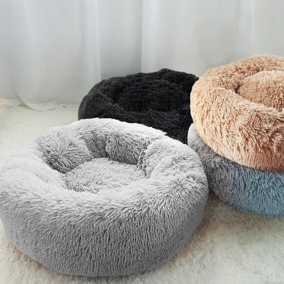 ECO Donut Shaped Fluffy Dog Bed Washable Dog Bed Doughnut Dog Calming Bed Comfy Cooling Doggy Bed Anti Anxiety Dog Bed Nest Pillow Gifts Etsy Canada