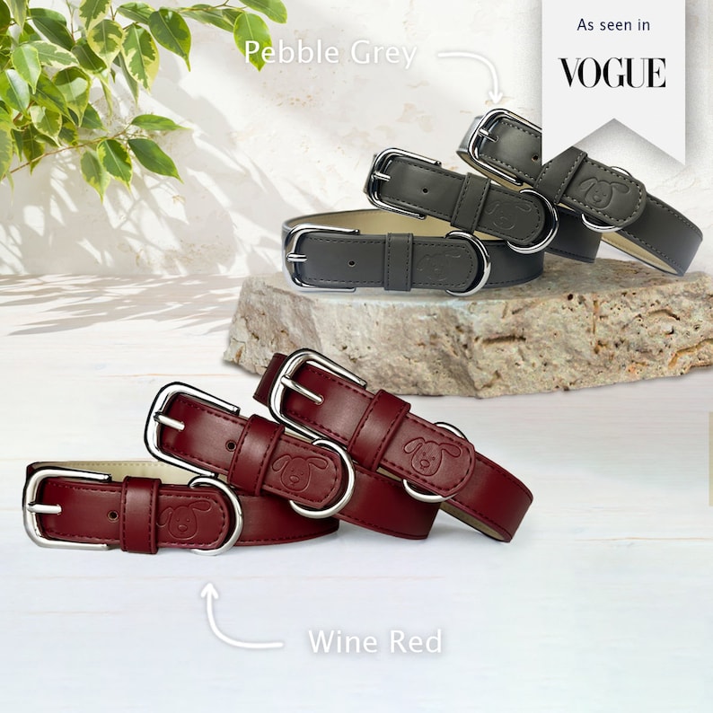 grey dog collar, black dog collar, slate dog collar, gray dog collar, neutral dog collar, charcoal dog collar, wine dog collar, burgundy dog collar, wine red dog collar. Dog collar for males, boy dog collar, Stainless steel silver buckle.