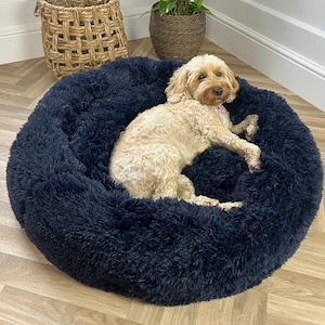 medium dog bed, small dog bed, doughnut bed for dogs, group of dog donut beds