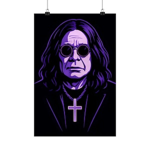 Ozzy Osbourne 12x18 Prince of Darkness Tribute Poster, Unique Wall Art, Home Decor, Music, Pop Culture, Celebrity Art, Collectible