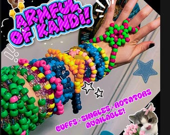 Armful of Kandi Cuff/Singles Bracelet Rave Scene Kid