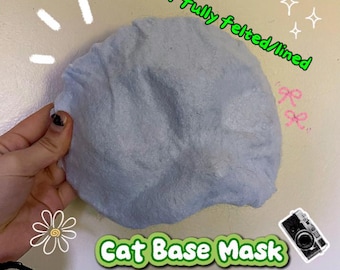 Cat Mask Base Fully Lined/Felted Therian