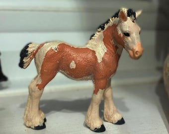 Schleich Horse Repainted Customised Foal Draft Clydesdale Filly