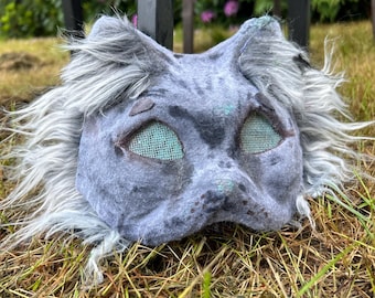 Cat Therian Jayfeather Mask, Fursuit Alterhuman Costume