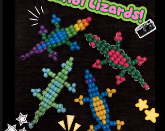 Kandi Lizard Bead Charm
