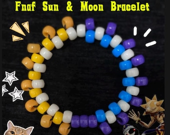 Fnaf Sun and Moon Kandi Bracelet Five Nights At Freddy’s
