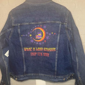 Custom Painted Denim Band Jacket