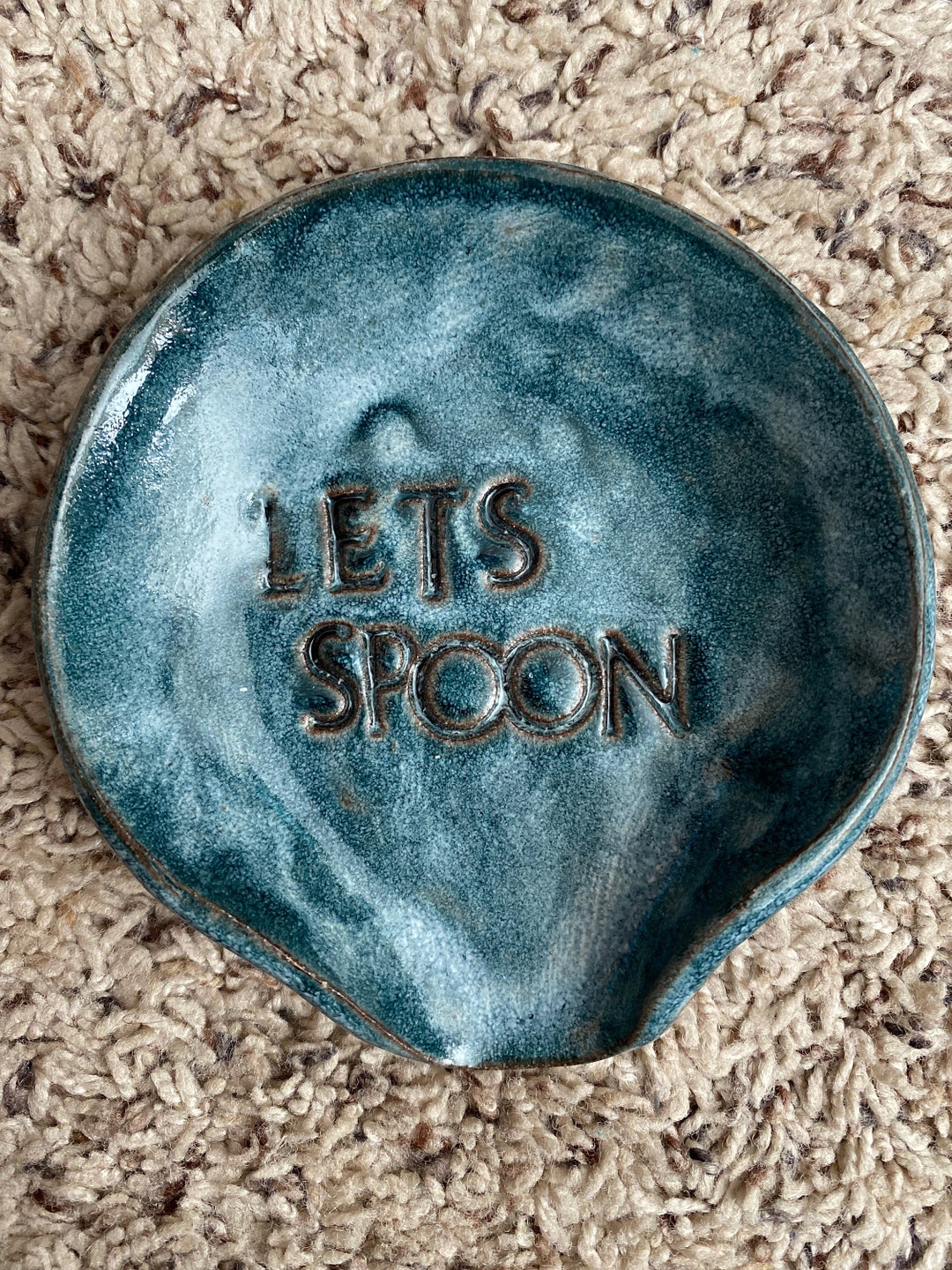Hand Made “LETS SPOON” Spoon Rest - Etsy