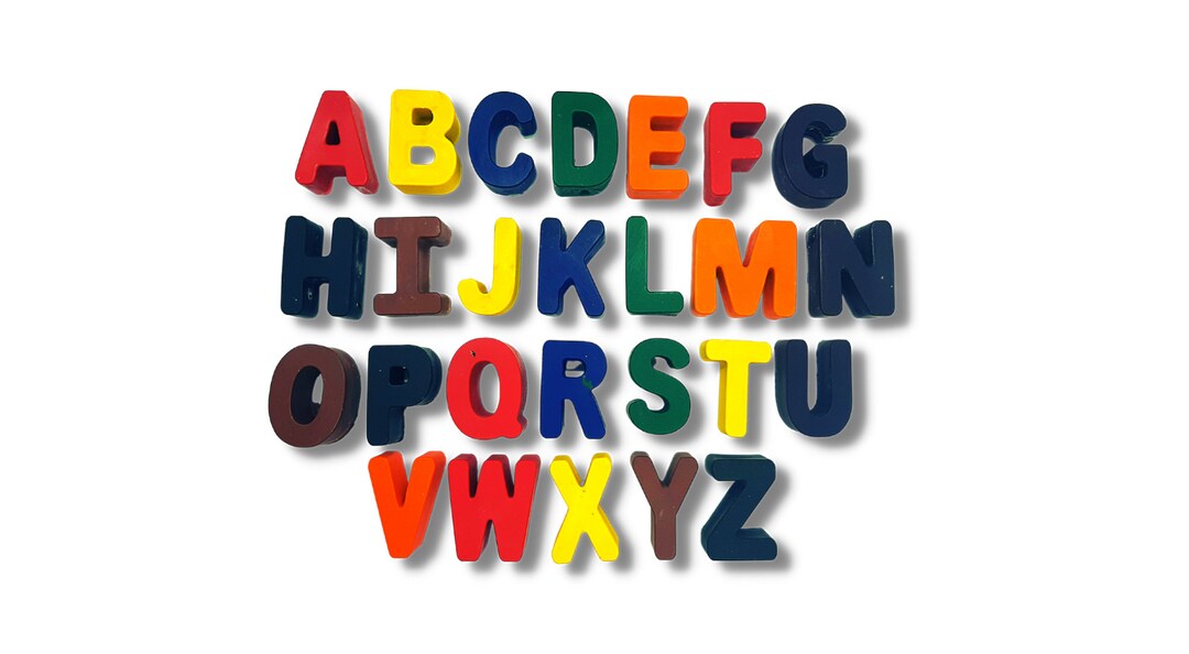 26 Letter Alphabet Crayon Set Etsy