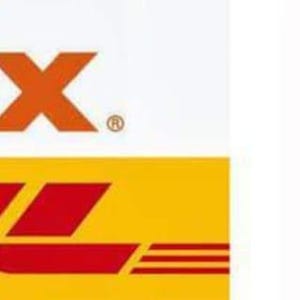 May include: Logos for FedEx and DHL, with the FedEx logo in blue and orange and the DHL logo in red and yellow. Also, images with the text "FREE SHIPPING" and "FREE DELIVERY" with a truck icon.